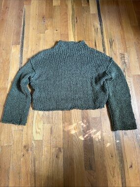 Anthropologie Raglan Cropped Sweater